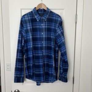 Ralph Lauren long sleeve shirt.Size XXL TTG.100% Cotton Stretch Slim Fit.Blue..